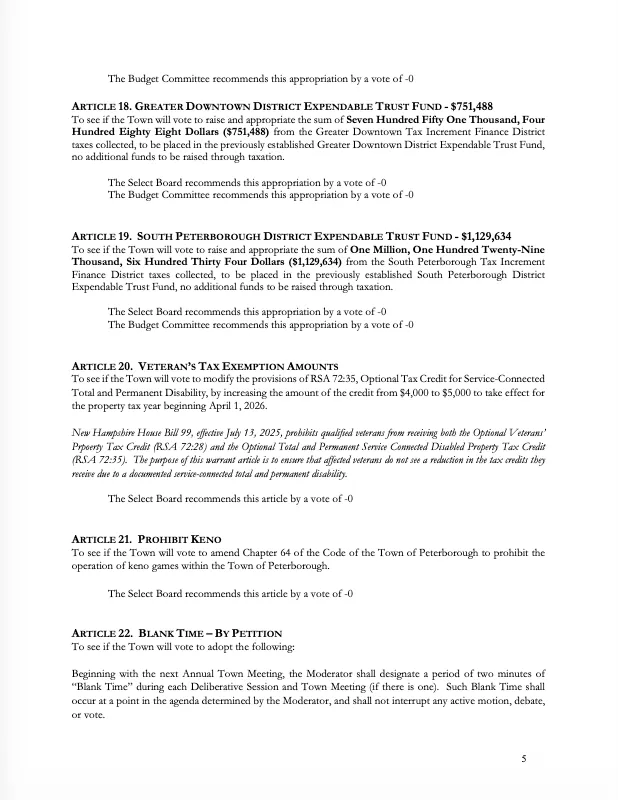 镇执行委员会会议议程，第5页，第22号提案